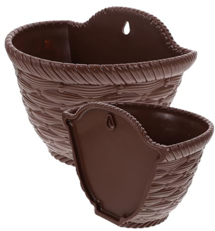 Yardwe 2stücke Wandpflanzhalter Geflochtenem Material Hängender Blumentopf Für Garten Balkon Oder Innenräume Design Für Sukkulenten Und Kleine Pflanzen