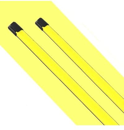 Window Wipers Car Colorful U J Hook Car Windshield Wiper Universal Soft Double Layer Rubber Frameless Bracketless 16 19 20 22 2426 Replacement Wiper(Yellow,26in (650mm)-1 pc)