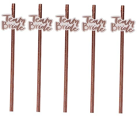 Healeved Team Bride Party Straws 20pcs Paper Drinking Straws for Bachelor Party Celebrations and Events Fun and Stylish for Wedding Showers