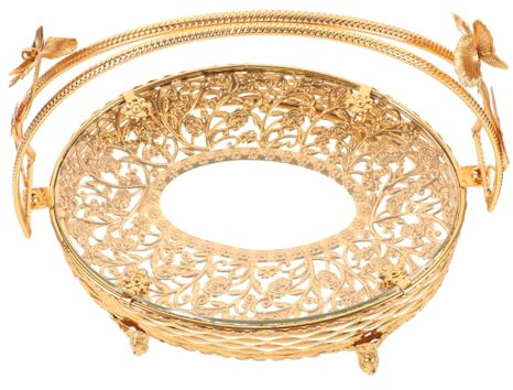 Alipis Metal Handheld Fruit Basket Storage Container Vintage Decor Bread Basket Fruit Packing Container