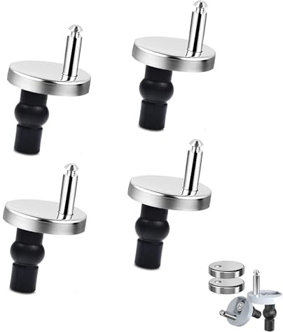 SZWLJ 4 Piezas bisagras asiento de inodoro, tornillos y tuercas expansibles | Accesorios de asiento de inodoro fáciles de instalar para agujeros ciegos, incluye pernos de asiento de inodoro