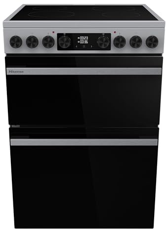 Hisense Hi6 Max 60cm Electric Cooker with Ceramic Hob HDCEC6C20X - Stainless Steel - A Rated