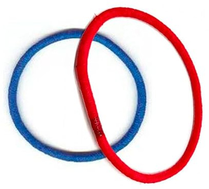 Correa Elástica para Máquina de Coser, Motor de Petaca, 10 cm, Rojo/Azul