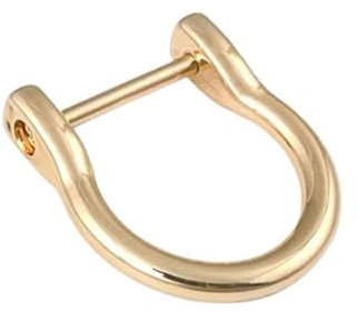 LZZYFPX 2 Stück Metall Abnehmbare abnehmbare offene Schraube D Ring Schnalle Schäkel Verschluss Leder Handwerk Tasche Gurt Gürtel Griff Schulter Gurtband DIY(Light Gold,19mm)