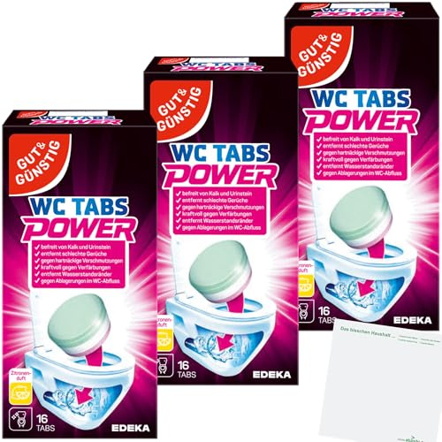 usy Bundle für Gut&Günstig WC Reiniger 48 Tabs (3x400g Packung) + usy Block