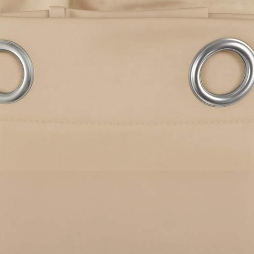 Corredocasa Tenda Raso Cuba Coprente Oscurante Resistente con Occhielli per Soggiorno Camera Ufficio Balcone Porta Finestra 140x290 cm Colori Assortiti (Beige)