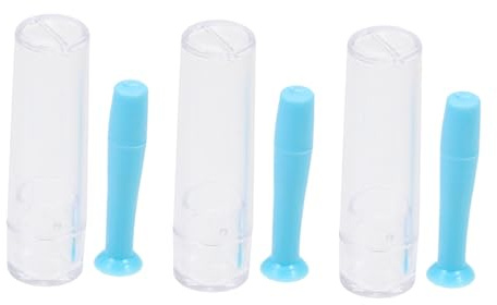 BATHVEVE 3pezzi Strumento per Rimozione delle Lenti Rigide Ventosa in Silicone Superficie Antiscivolo Bastoncino Portatile per Lenti Contatto Pratico e Sicuro