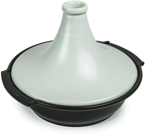 PEUGEOT - Atlas Tajine 30 cm - Für alle Herdarten - Für 6 bis 8 Personen - Aus Recycling-Aluminium & Keramik - PFAS-freie Antihaftbeschichtung - 10 Jahre Garantie - Französisches Know-how - Salbeigrün