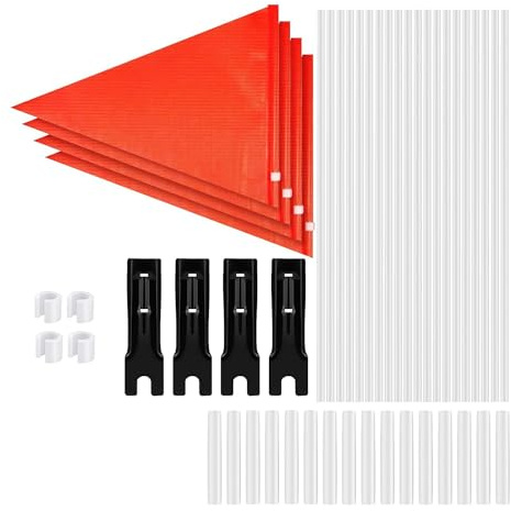 Aribrnten Drapeau de Sécurité pour Vélo avec Perche et Support de 6 Pieds Réglable et Imperméable