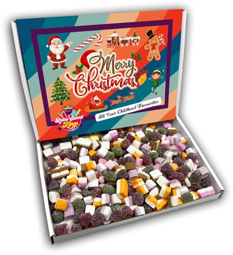 Dolly Mixtures Merry Christmas Sweets Gift Box Hamper (RETRO CHRISTMAS FRONT)