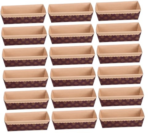 Healifty 25 piezas Moldes de Papel para Pan Mini Bandejas de Cartón Ondulado Resistentes al Aceite para Hornear Pan Casero Pasteles y Bizcochos Pequeño Desechables y Portátiles