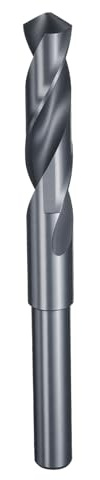 QUARKZMAN Punta Da Trapano 16mm Codolo Ridotto 1/2 Rotondo 4241 Acciaio Rapido Nitrurazione Nero Punto Standard 118° Per Plastica Legno Rame Alluminio Ferro Metallo Medio Morbido