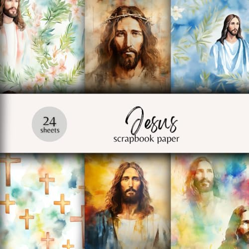 Jesus Scrapbook Paper: Celebrate Your Walk With God With This Watercolor-Themed Paper Set! Great for Bible Journaling, Scrapbooking, DIY Crafts, ... Cards, Prayer Notebooks, Faith Projects