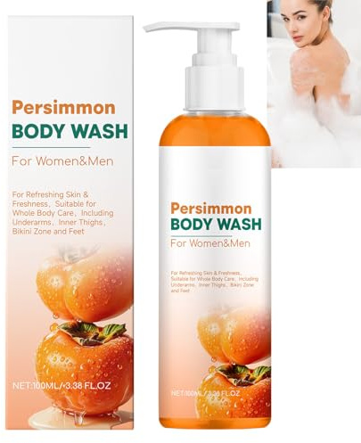Gel Doccia Al Cachi, Sapone Deodorante Antiodori, Per Eliminare Gli Odori Tenaci, In particolare Quelli Legati All'età, Profumo Fresco E Pulizia Profondità Del Corpo E Del Viso Colorato Uniforme (1pcs