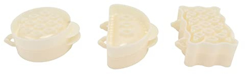 Haofy Juego de Mini Tartas de 3 Piezas con Moldes Rectangulares, Semicírculos y Circulares para Tarta de Manzana, Galletas, Pasteles, ABS Antiadherente Resistente Al Calor para Cocina Pequeña,