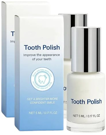 Zahnlack Weiß, Tooth Polish Teeth Whitening Paint, Sofort Aufhellender Zahnlack für Strahlend Weiße Zähne, Zahnaufhellungsfarbe mit Soforteffekt für ein Natürlich Weißes Lächeln, Tragbar, 5ml