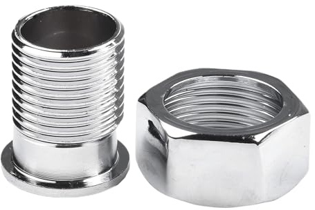CashMuch Union-Heizkörperventil-Adapter aus Edelstahl - 3/4 Female & 1/2 Male Threads, 24x38mm, for Standard Radiators & Union Valves, Leak-Proof Connection (Silver)