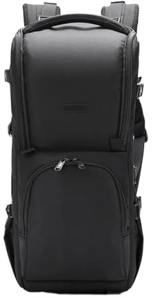 Compatible avec Fuji Canon Nikon Sony Sac à Dos téléobjectif étanche Professionnel rembourré et résistant aux Chocs for objectifs DSLR 200 600 mm 400 800 mm(Black)