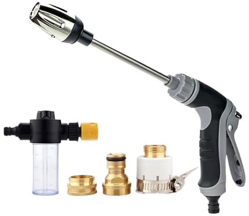Aquoxis Pressure Washer, High Pressure Power Washer Wand Set, Hydro Power Water Jets Cleaner Attachment, Adjustable Nozzle Cleaning Sprayer with 3 Modes for Patio, Car, Driveway, Deck and Outdoor