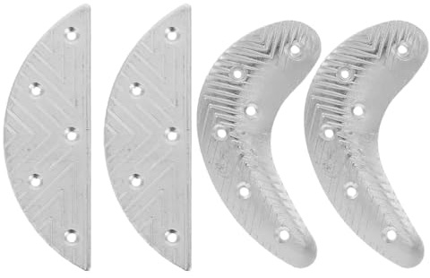 jojofuny 2paires Talonnettes Métalliques pour Chaussures Plaques de Talon Fer Semi-lune et Croissant Protection Anti-usure Kit Réparation Talon pour Chaussures