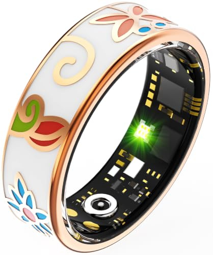 Smart Ring Damen Blutdruck Fitness Ring Smartringe für Damen Größe 12 | Blutdruckmessung Herzfrequenzmesser SpO2 IP68 Wasserdicht Schlafanalyse Schrittzähler Schritt Kalorien Fitnesstracker