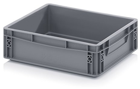 Auer Packaging Eurobehälter-Eurobox 40 x 30 x 12 grau inkl. gratis Zollstock
