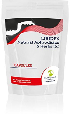 LIBIDEX 6 Herbs LTD for Adults Sex Vitamins Food Health Supplement 120 Capsules Pumpkin Seed Oil, Damiana, Muira Puama, Siberian Ginseng, Maca & Selenium Yeast
