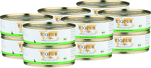 Bio Hundefutter Huhn, Dinkel & Zucchini für Hunde 12x200g