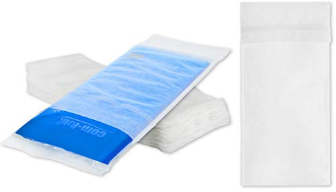 COM-FOUR® 50x Couverture non tissée à usage unique pour la compression multiple de gel froid et chaud | Gel pack de refroidissement Housse de protection pour protéger votre peau