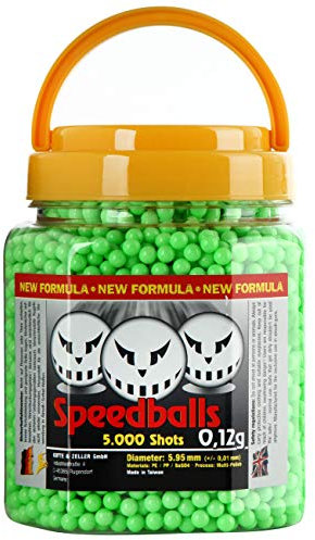 Speedballs Airsoft Munition New Formula BBS 0,12g 5.000er Container Zombie Green Kaliber 6mm BB