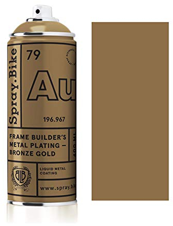 SPRAY.BIKE Fahrrad Lackspray - Vorbereiten & Vollenden Kollektion (Metal Plate - Bronze Gold)