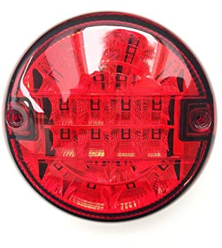 Luz antiniebla trasera LED redonda, 140 mm de diámetro, para remolques, camiones, coches, etc.