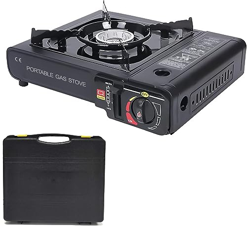 Yinleader Hornillo de camping portátil de gas con maletín