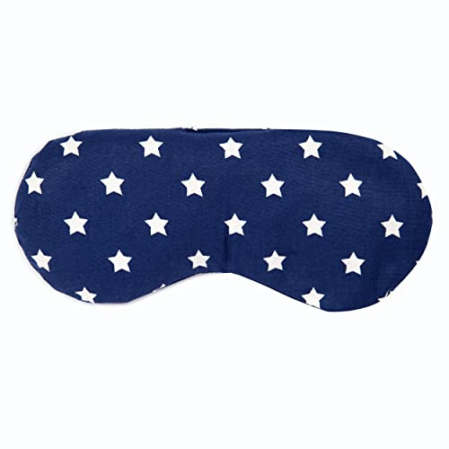Cojín para los ojos, máscara de refrigeración y cojín de frío para los ojos, alternativa natural a la máscara de gel con semillas de linaza, color azul