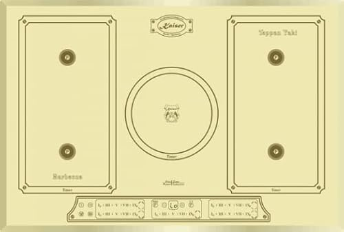 Kaiser Empire 77cm Wide Induction Hob | Classic Ivory Glass Ceramic 5 Burner Cooktop