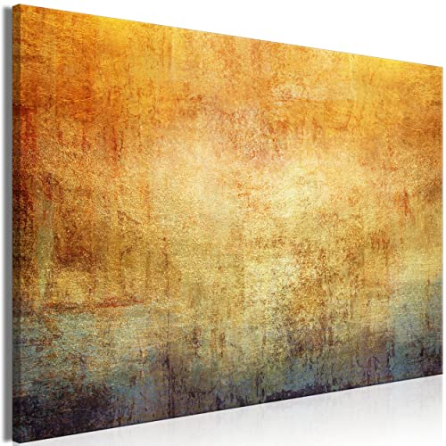 decomonkey Akustikbild Abstrakt 120x80 cm 1 Teilig Leinwand Modern Bilder Wandbilder XXL Schallschlucker Schallschutz Akustikdämmung Wandbild Deko Leise Kunst Stein Beton Loft braun orange