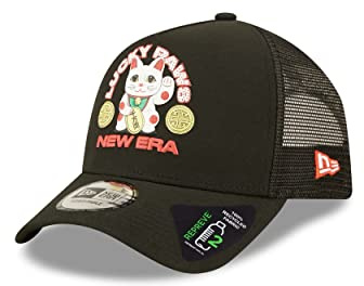 New Era Lucky Paws Sign Black A-Frame Adjustable Trucker Cap - One-Size