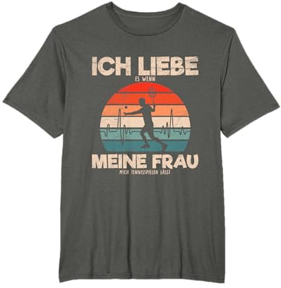 Ich Liebe Es Wenn Meine Frau Mich Tennisspielen Lässt Tennis T-Shirt