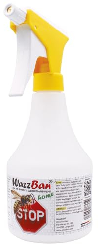 WazzBan home | Spray 'em Wespenabwehr | Sprühflasche zum Vertreiben von Wespen | einfach Wasser einfüllen | die sanfte Art Wespen zu vertreiben | 100% wirksam | ohne Chemie!