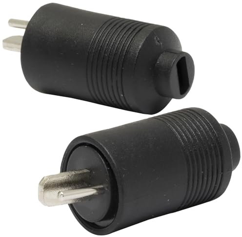 AERZETIX - C69384 - Set di 2 connettori spine maschio DIN per cavo dritto - per saldare - altoparlanti