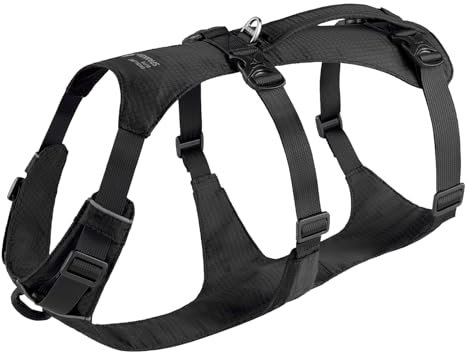 EXCELLENT ELITE SPANKER Escape Proof Hundegeschirr No Pull Einstellbare Hundegeschirr mit robusten Griff für große mittlere Hunde Training Walking Running(BLK)