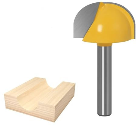 6mm Shank Round Ball Nose Router Bits Set Milling Cutter For Wood CNC Carbide Cove Core Box Bit Woodworking Cutting Tools 6-30mm(6x20mm)