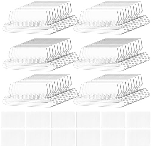 Aktenordner-Tabs, 60 + 60 Sets, transparente Hängeregister, Registerkarten mit Einsätzen für Hängeordner, 8,9 cm Kunststoff-Hängeregistraturen für schnelle Identifizierung