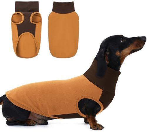 KONVINIT Pull Polaire pour Chien de Taille Moyenne (M-5XL) - Col Roulé sans Manches, Hiver Doux et Chaud, Facile à Mettre, Confortable