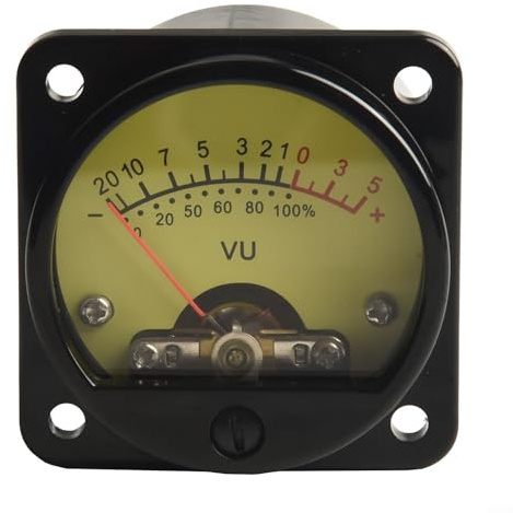 Testeur de niveau VU, 45 mm - Haute précision - Testeur de volume audio stéréo DB avec panneau rétroéclairé pour table de mixage studio