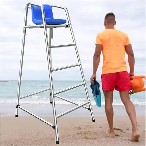Piscina Sedie per Bagnini Sedia da bagnino per piscina, parco acquatico, sedie da piscina, sedie da spiaggia autoportanti in acciaio inossidabile 304, sgabello da bar portatile per esterni,