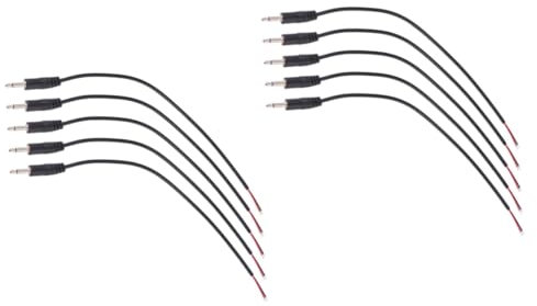 DIYEAH 20pcs Male Plug to Bare Wire Mono Audio Cable Connector Jack for Headphone Headset Earphone Microphone Audio