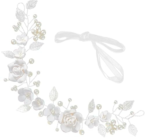 SSKHE Serre Tête de Mariée en Forme de Vigne à Fleurs en Cristal Bijoux Cheveux Mariage Accessoires Cheveux Mariage Broche Cheveux Bijoux de Tete pour Femme et Fille