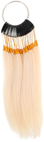 Ipetboom Nuancier de Couleur Coiffure en Cheveux Naturels Blancs pour Pratique de Coloration Capillaire en Salon, Test Précis de Couleur Mèches pour Coiffure Créative