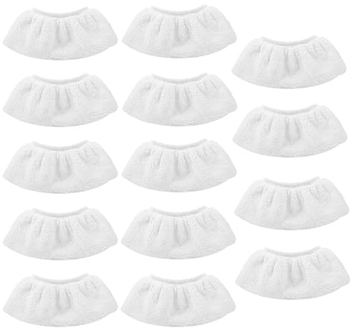 14 Stück Dampfreiniger Mikrofaser Ersatztücher Set für Handdampfreiniger | Ersatzbezug Tücher für Handdampfreiniger Waschmaschinengeeignet Dampfreiniger Zubehör, Geeignet für die Meisten Dampfreiniger